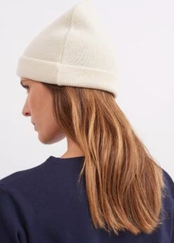 SAINT JAMES Bonnet De Quart Uni - En Pure Laine Vierge (ECRU) -Chic Marin Soldes 0108 ECRU E shop BD 2