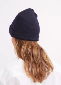SAINT JAMES Bonnet De Quart Uni - En Pure Laine Vierge (MARINE) -Chic Marin Soldes 0108 MARINE E shop BD 2