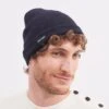 SAINT JAMES Bonnet De Quart Uni - En Pure Laine Vierge (NAVY) -Chic Marin Soldes 0108 NAVY E shop BD 1