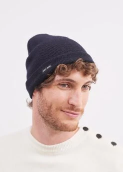 SAINT JAMES Bonnet De Quart Uni - En Pure Laine Vierge (NAVY)
