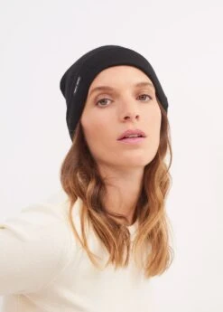 SAINT JAMES Bonnet De Quart Uni - En Pure Laine Vierge (NOIR) -Chic Marin Soldes 0108 NOIR E shop BD 1