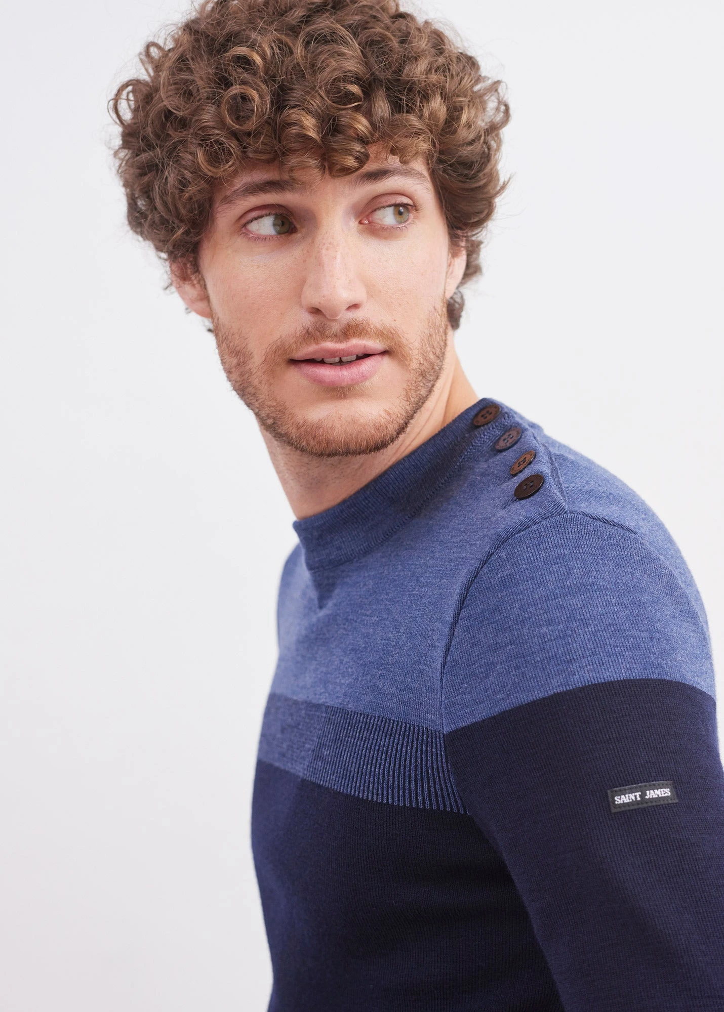 SAINT JAMES Pull Marin Bretagne - Coupe Ajustée, En Laine Vierge (MARINE/JEANS) 5 SAINT JAMES Pull Marin Bretagne - Coupe Ajustée, En Laine Vierge (MARINE/JEANS) - Image 3