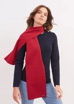 SAINT JAMES Echarpe Unie Scarf - En Pure Laine Vierge (MEDOC)