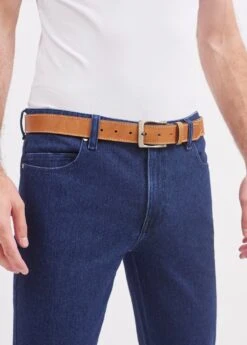 SAINT JAMES Ceinture Bordée - En Cuir (WHISKY)