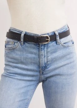 SAINT JAMES Ceinture Fine Détente - En Cuir (MARINE)