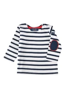 SAINT JAMES Coffret Cadeau Marinière - à Coudières Contrastées (BLANC/MARINE/TULIPE)