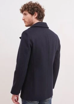 Caban En Drap De Laine "Bougainville" - SAINT JAMES X Marine Nationale (NAVY) -Chic Marin Soldes 0426 CC E shop BD 1