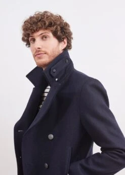 Caban En Drap De Laine "Bougainville" - SAINT JAMES X Marine Nationale (NAVY) -Chic Marin Soldes 0426 CC E shop BD 3