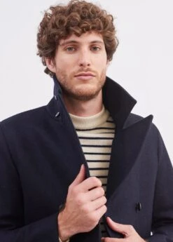 Caban En Drap De Laine "Bougainville" - SAINT JAMES X Marine Nationale (NAVY) -Chic Marin Soldes 0426 CC E shop BD 4