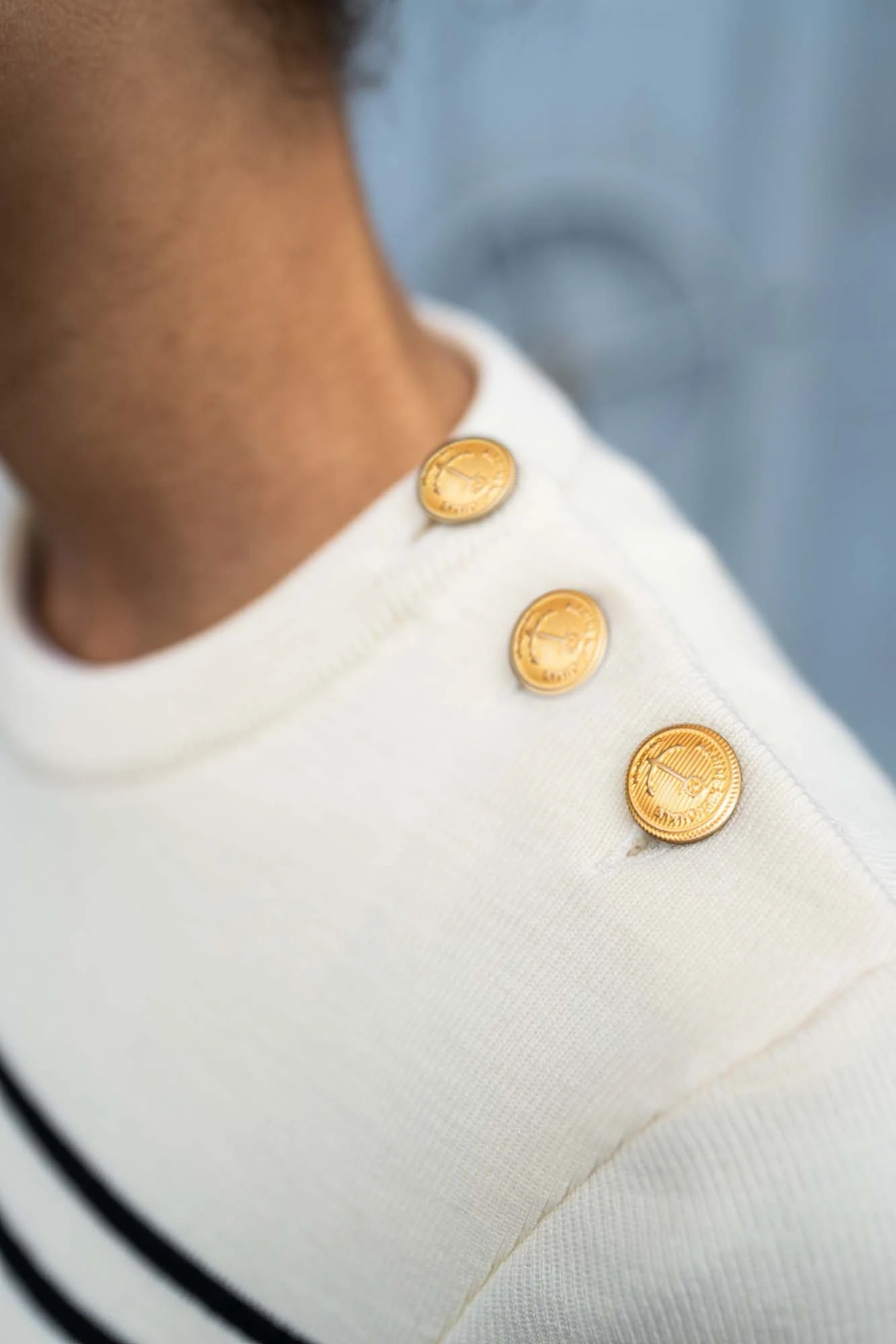 Pull Marin Rayé "Astrolabe" - SAINT JAMES X Marine Nationale (ECUME/NAVY) 5 Pull Marin Rayé "Astrolabe" - SAINT JAMES X Marine Nationale (ECUME/NAVY) - Image 3