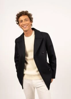 SAINT JAMES Caban Authentique Galion - En Drap De Laine, Fabriqué En France (NAVY) -Chic Marin Soldes 0470 CC E shop BD 9