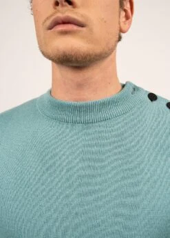 SAINT JAMES Pull Marin Uni Matelot - Coupe Ajustée, En Pure Laine Vierge (JADE) -Chic Marin Soldes 0589 JADE 05