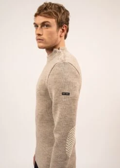 Le Chevron - Pull Marin SAINT JAMES X Le Slip Français En Laine Vierge (BEIGE/ECRU)