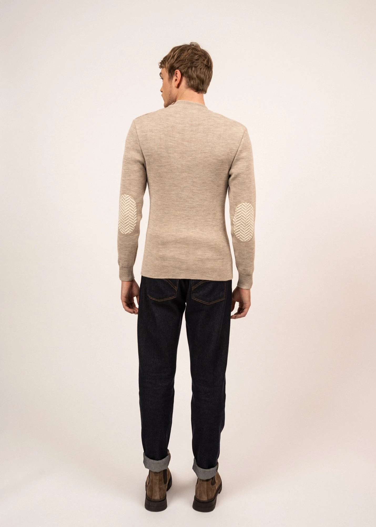 Le Chevron - Pull Marin SAINT JAMES X Le Slip Français En Laine Vierge (BEIGE/ECRU) 4 Le Chevron - Pull Marin SAINT JAMES X Le Slip Français En Laine Vierge (BEIGE/ECRU) - Image 2
