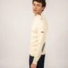 Pull Marin Le Chevron - SAINT JAMES X Le Slip Français En Laine Vierge (ECRU/MARINE) -Chic Marin Soldes 0590 50 ECRU MARINE E shop BD 01
