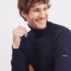 SAINT JAMES Pull Col Roulé Marin - En Pure Laine Vierge (MARINE) -Chic Marin Soldes 0610 MARINE E shop BD 2