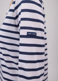 SAINT JAMES Marinière Col V Hoedic - à Manches Longues, En Coton GOTS (NEIGE/MARINE) 10 SAINT JAMES Marinière Col V Hoedic - à Manches Longues, En Coton GOTS (NEIGE/MARINE) -Chic Marin Soldes 0671 88 E shop BD 2