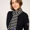 Echarpe Rayée En Laine Mélangée - SAINT JAMES X Transat Jacques Vabre (NAVY/ECUME) 1 Echarpe Rayée En Laine Mélangée - SAINT JAMES X Transat Jacques Vabre (NAVY/ECUME) -Chic Marin Soldes 0720 KH NAVY ECUME 01