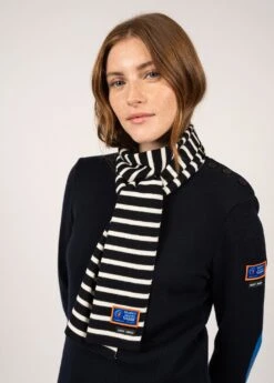 Echarpe Rayée En Laine Mélangée - SAINT JAMES X Transat Jacques Vabre (NAVY/ECUME)