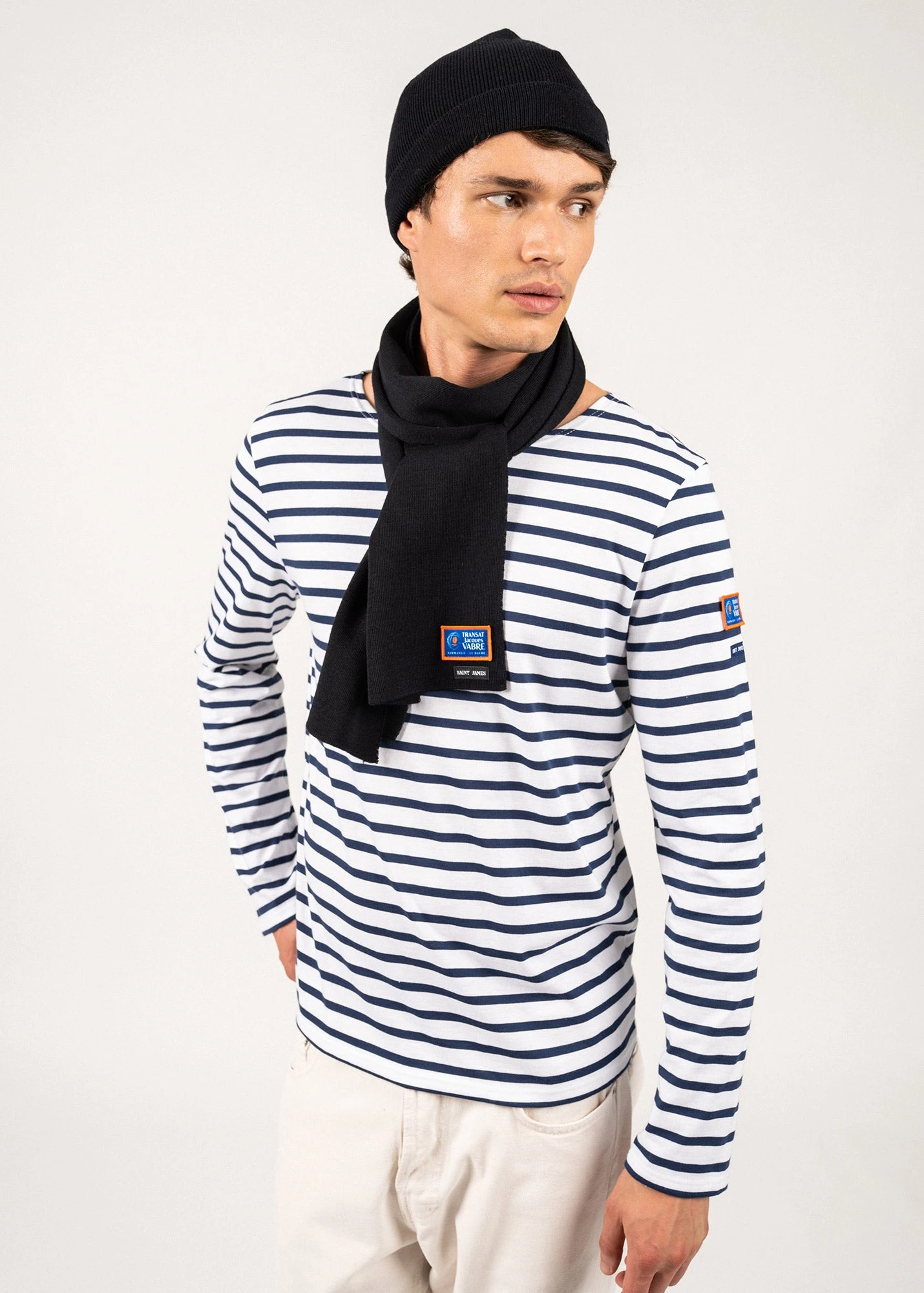 Echarpe Unie En Laine Mélangée - SAINT JAMES X Transat Jacques Vabre (NAVY) 5 Echarpe Unie En Laine Mélangée - SAINT JAMES X Transat Jacques Vabre (NAVY) - Image 3