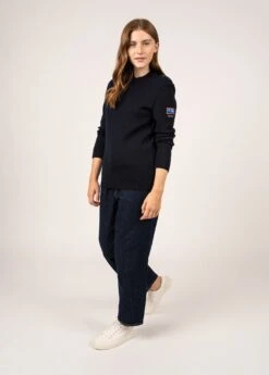 Pull à Coudières Mondovision - SAINT JAMES X Transat Jacques Vabre (NAVY/MULTICO) -Chic Marin Soldes 0722 ME NAVY MULTICO 05