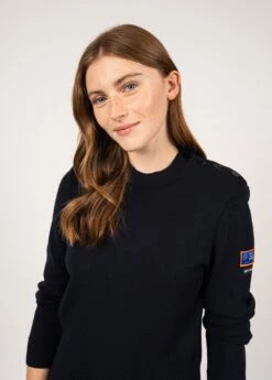 Pull à Coudières Mondovision - SAINT JAMES X Transat Jacques Vabre (NAVY/MULTICO) -Chic Marin Soldes 0722 ME NAVY MULTICO 06