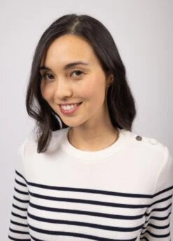 SAINT JAMES Pull Marin Rayé Brégançon - à Coudières Contrastées (BLANC/NAVY/NAVY) -Chic Marin Soldes 0735 Blanc Navy Navy Bregancon R Pop 0768