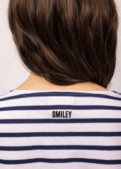 Marinière Iconique Smiley - SAINT JAMES X Smiley -Chic Marin Soldes 0893 SMILEY TEE NEIGE MARINE 3