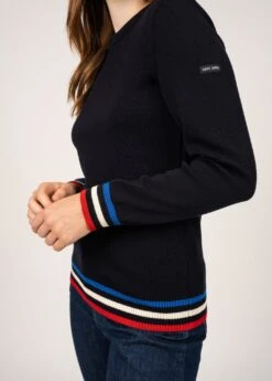 Pull Marin Brégançon - SAINT JAMES X Elysée (NAVY) -Chic Marin Soldes 0908 CC NAVY E shop BD 05