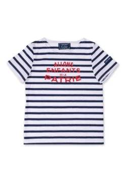 T-shirt Marinière Enfant Patrie - SAINT JAMES X Elysée (NEIGE/MARINE)