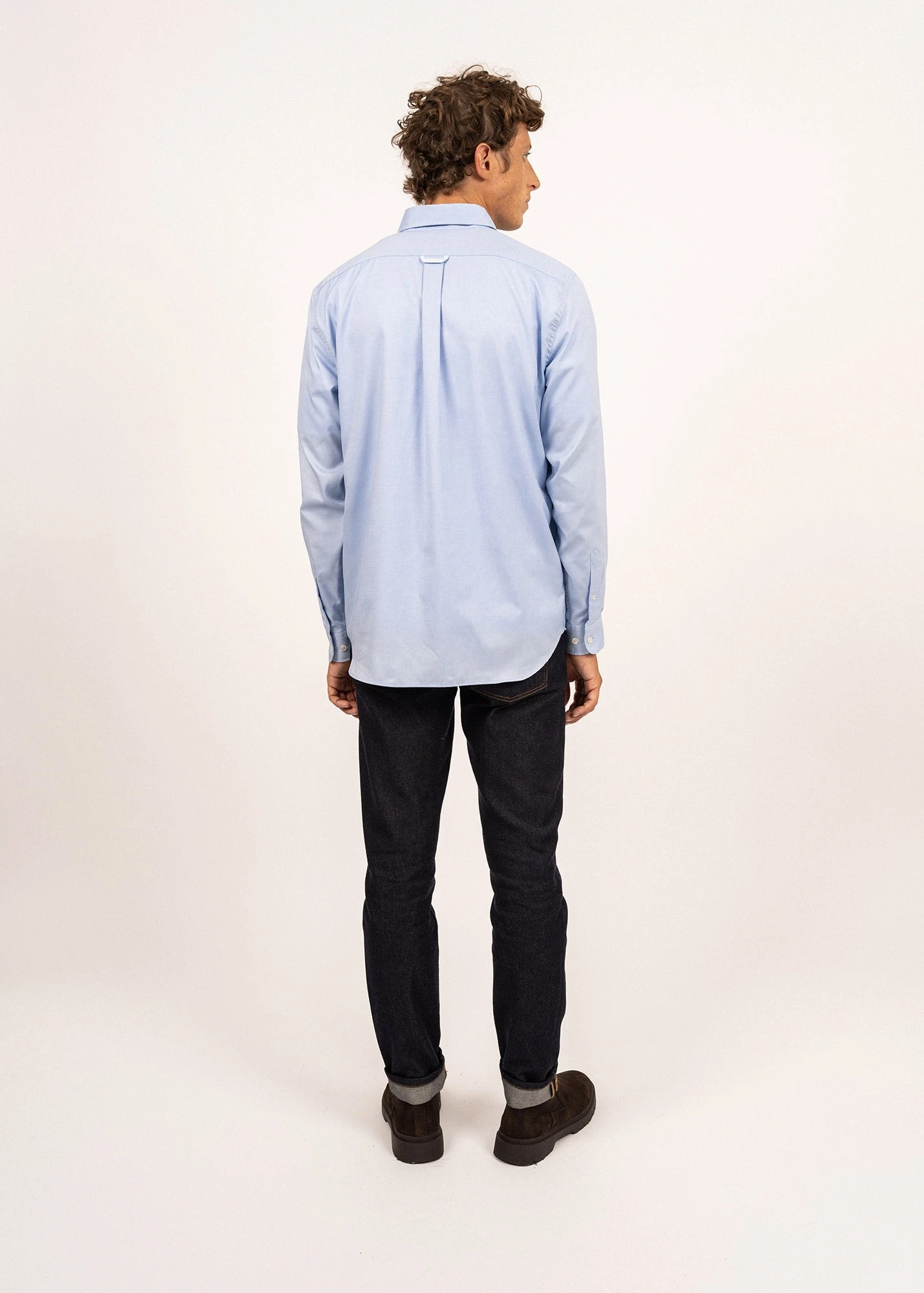 SAINT JAMES Chemise Manches Longues Ambroise - Coupe Droite En Oxford De Coton (CIEL) 4 SAINT JAMES Chemise Manches Longues Ambroise - Coupe Droite En Oxford De Coton (CIEL) - Image 2