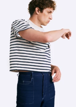 Marinière Courte Jean-Paul - SAINT JAMES X BALLORIN (ECRU/MARINE) -Chic Marin Soldes 1220 JEAN PAUL ECRU MARINE 04 96e25e06 409e 4a22 8715 daad84024a23