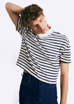 Marinière Courte Jean-Paul - SAINT JAMES X BALLORIN (ECRU/MARINE) -Chic Marin Soldes 1220 JEAN PAUL ECRU MARINE 05 19e109fb bacd 4a37 b222 b9fc9ee94435