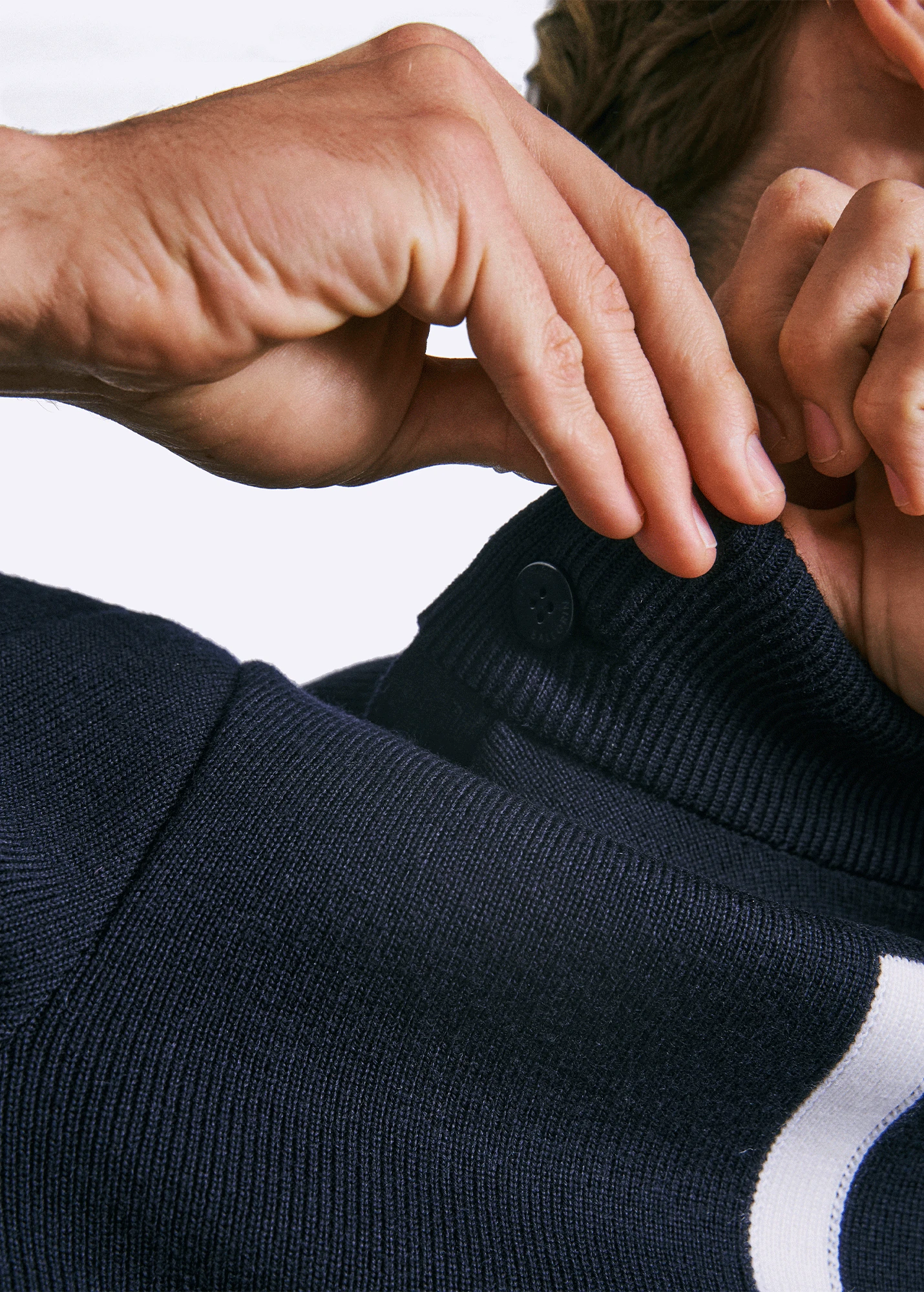 Pull Marin Oscar à Col Montant - SAINT JAMES X BALLORIN (NAVY/ECUME) 8 Pull Marin Oscar à Col Montant - SAINT JAMES X BALLORIN (NAVY/ECUME) - Image 6