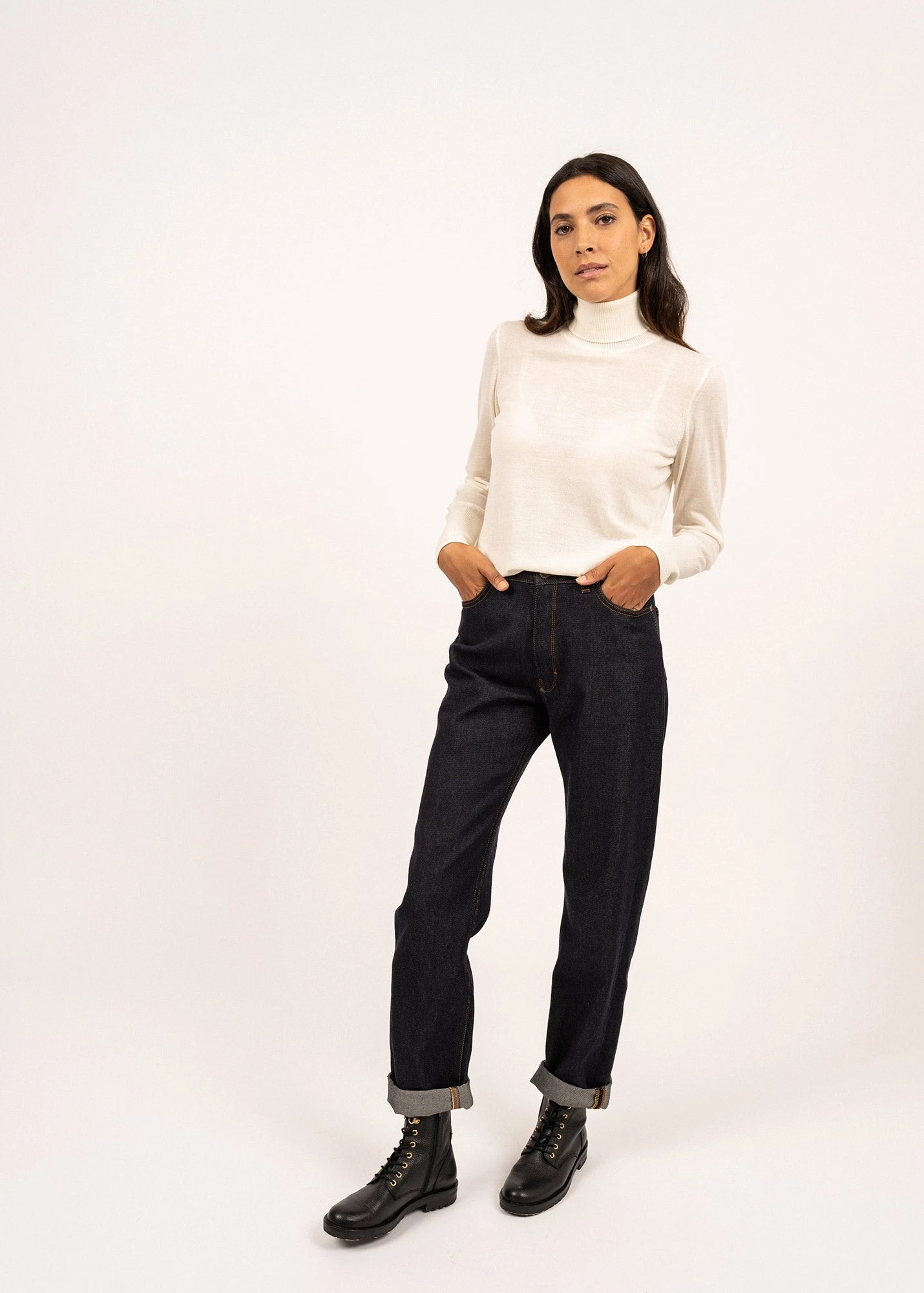 SAINT JAMES Sous-pull Col Roulé Modène - En Jersey De Laine (BLANC D'HIVER) 5 SAINT JAMES Sous-pull Col Roulé Modène - En Jersey De Laine (BLANC D'HIVER) - Image 3