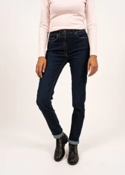 SAINT JAMES Jean Taille Haute Mimosa Denim - Coupe Slim (JEAN) -Chic Marin Soldes 1305 10 E shop BD 4
