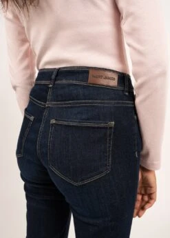 SAINT JAMES Jean Taille Haute Mimosa Denim - Coupe Slim (JEAN) -Chic Marin Soldes 1305 10 E shop BD 5