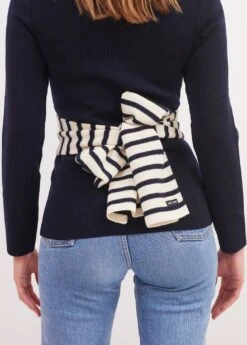 SAINT JAMES Echarpe Rayée Scarf - En Pure Laine Vierge (ECRU/MARINE) 10 SAINT JAMES Echarpe Rayée Scarf - En Pure Laine Vierge (ECRU/MARINE) -Chic Marin Soldes 1409 ECRU MARINE E shop BD 2