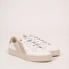 Baskettes Femme Asymétriques - SAINT JAMES X Caval (BLANC/NACRE) -Chic Marin Soldes 1431 BLANC NACRE 001