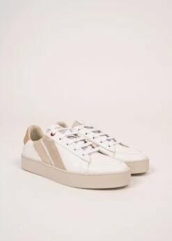 Baskettes Femme Asymétriques - SAINT JAMES X Caval (BLANC/NACRE)