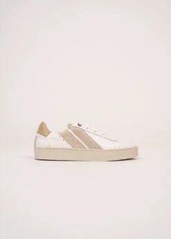 Baskettes Femme Asymétriques - SAINT JAMES X Caval (BLANC/NACRE) -Chic Marin Soldes 1431 BLANC NACRE 005