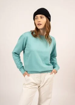 SAINT JAMES Sweat En Coton Lola - à Coudières Cœur (JADE/ECUME) 9 SAINT JAMES Sweat En Coton Lola - à Coudières Cœur (JADE/ECUME) -Chic Marin Soldes 1531 JADE ECUME 03