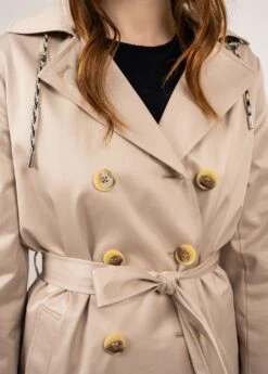 SAINT JAMES Trench à Capuche Ste Honorine - En Gabardine De Coton (PLAGE) 11 SAINT JAMES Trench à Capuche Ste Honorine - En Gabardine De Coton (PLAGE) -Chic Marin Soldes 1544 20 PLAGE 05