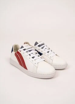 Baskets Homme Asymétriques - SAINT JAMES X Caval (BLANC/ROUGE)