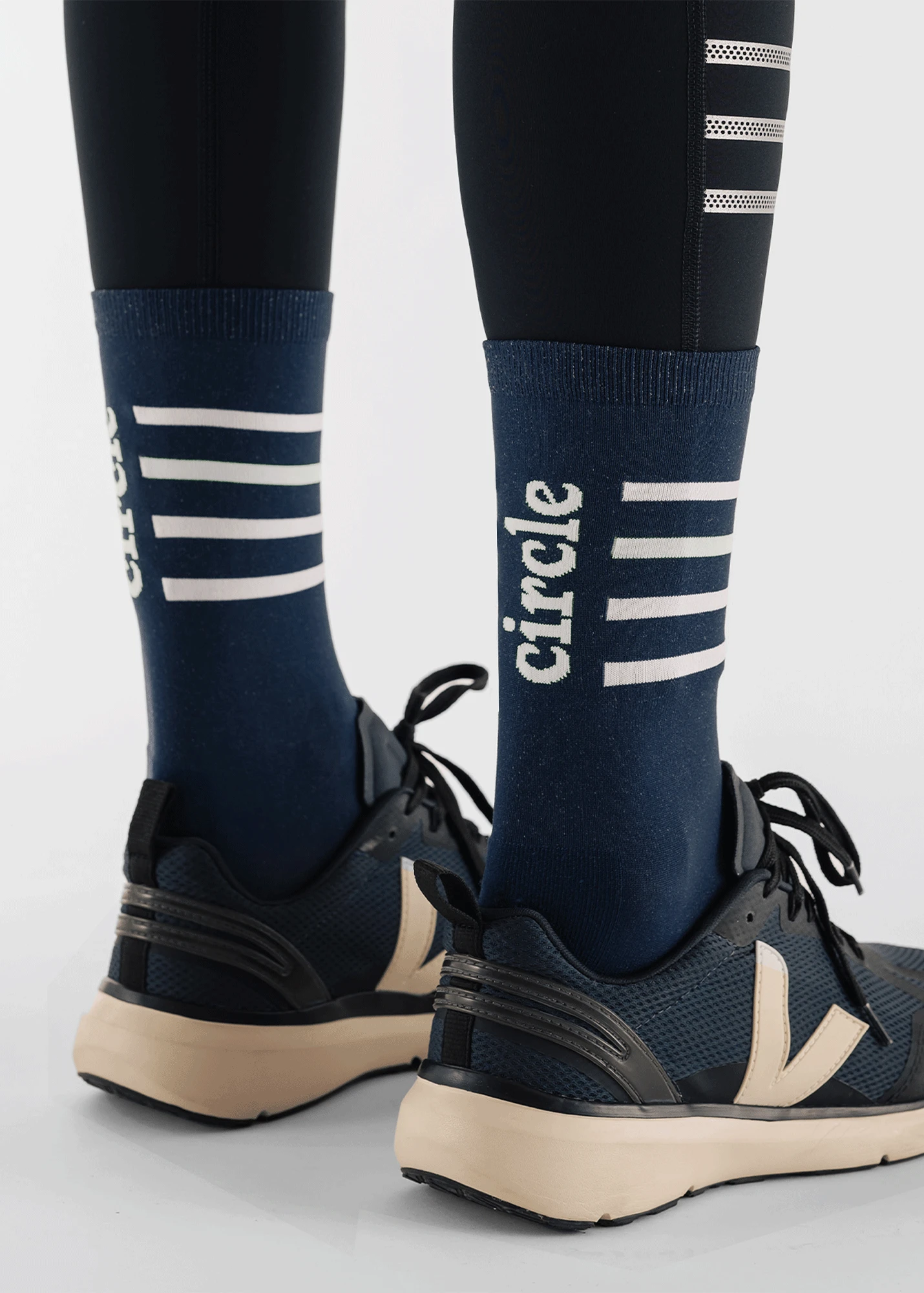 Chaussettes Mixtes Stripes - SAINT JAMES X Circle (NAVY) 4 Chaussettes Mixtes Stripes - SAINT JAMES X Circle (NAVY) - Image 2