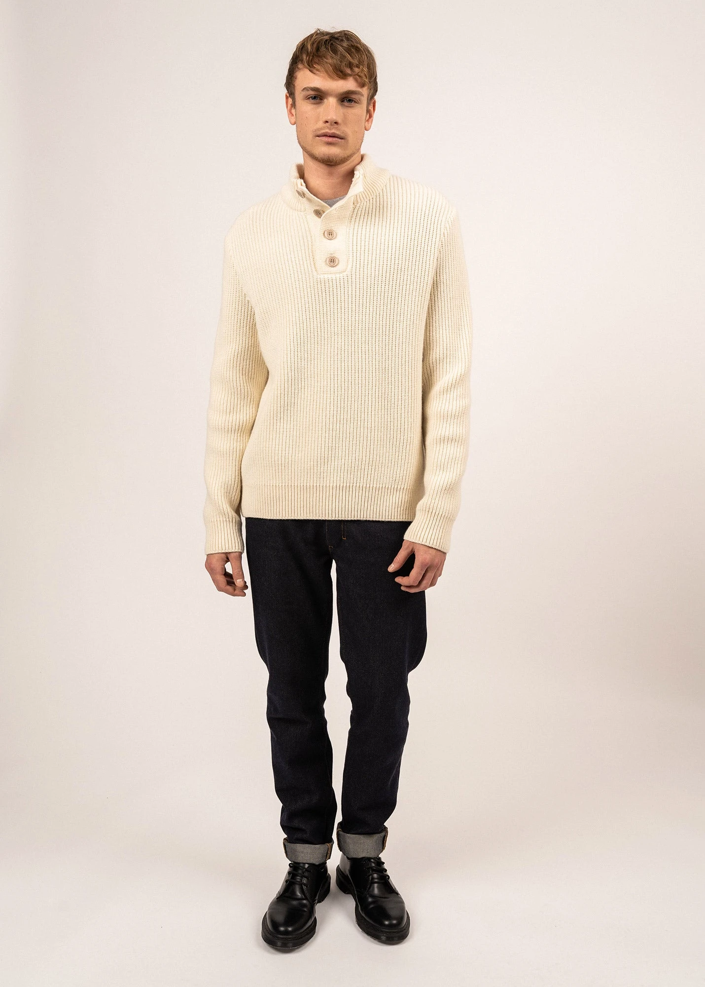 SAINT JAMES Pull à Col Montant Sare - En Laine (ECUME) 3 SAINT JAMES Pull à Col Montant Sare - En Laine (ECUME)