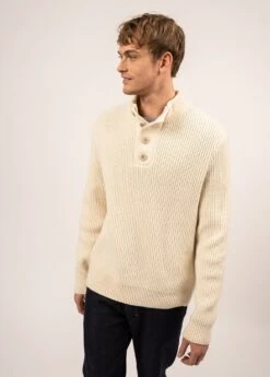 SAINT JAMES Pull à Col Montant Sare - En Laine (ECUME) 9 SAINT JAMES Pull à Col Montant Sare - En Laine (ECUME) -Chic Marin Soldes 1750 ECUME 03