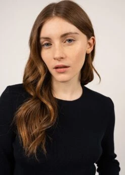 SAINT JAMES Pull Fin Molène - En Laine, Col Rond (NAVY) -Chic Marin Soldes 1756 CC NAVY 04