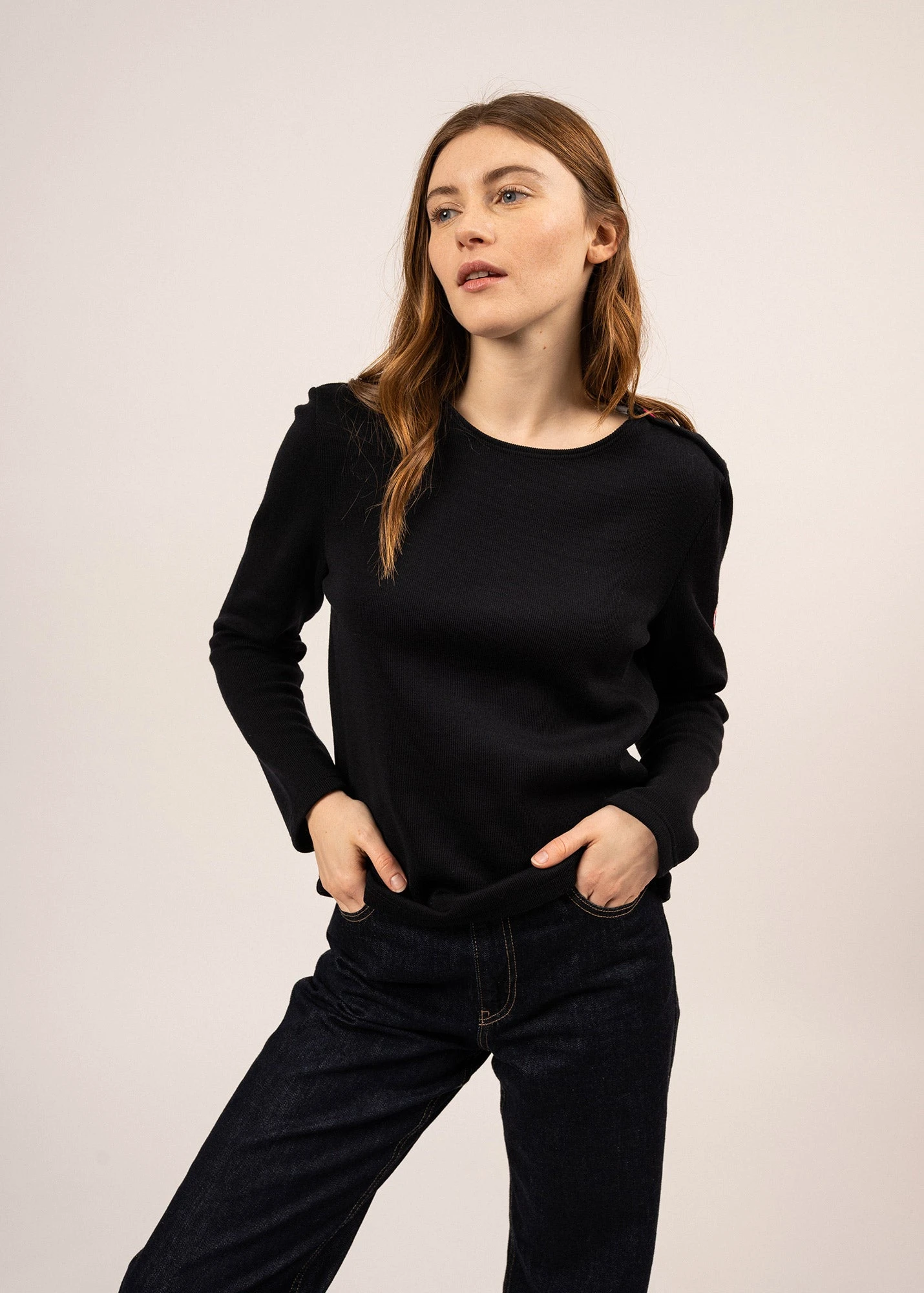 SAINT JAMES Pull Col Rond Donville - En Gemini (NAVY) 3 SAINT JAMES Pull Col Rond Donville - En Gemini (NAVY)