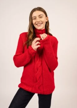 SAINT JAMES Pull En Laine Lescun - à Col Montant Et Détail Torsadé (TULIPE)